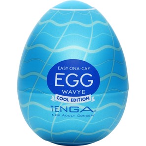  Мастурбатор-яйцо с охлаждающей смазкой EGG Wavy II Cool 