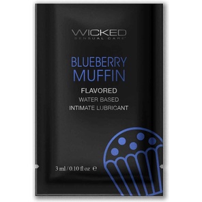  Лубрикант на водной основе с ароматом черничного маффина Wicked Aqua Blueberry Muffin 3 мл 
