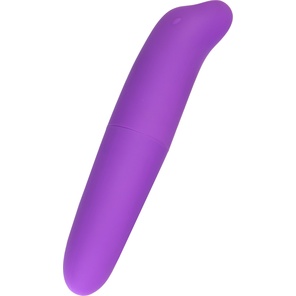  Фиолетовый мини-вибратор с вытянутым кончиком 12,5 см 