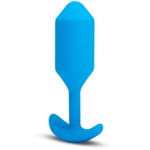  Голубая вибропробка для ношения B-vibe Snug Plug 3 12,4 см 