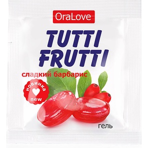  Гель-смазка Tutti-frutti со вкусом барбариса 4 гр 