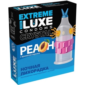  Стимулирующий презерватив Ночная лихорадка с ароматом персика 1 шт 