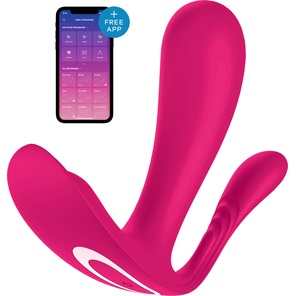  Розовый анально-вагинальный вибромассажер Top Secret 