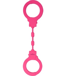  Розовые силиконовые наручники 