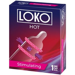  Стимулирующая насадка на пенис LOKO HOT с возбуждающим эффектом 