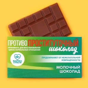  Молочный шоколад «Противопроституточный» 27 гр 