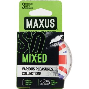  Презервативы в пластиковом кейсе MAXUS AIR Mixed 3 шт 