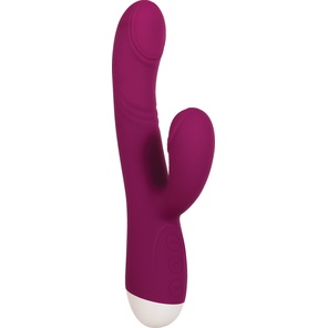  Фиолетовый вибратор-кролик Double Tap 22,2 см 
