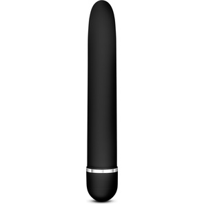  Черный классический вибратор Luxuriate 17,8 см 