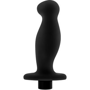  Черный анальный вибромассажёр Silicone Vibrating Prostate Massager 02 10,8 см 