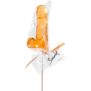  Оранжевый леденец в форме пениса со вкусом аморетто 