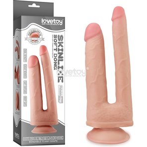  Двойной фаллоимитатор Skinlike Double Penetration Soft Cock 25 см 