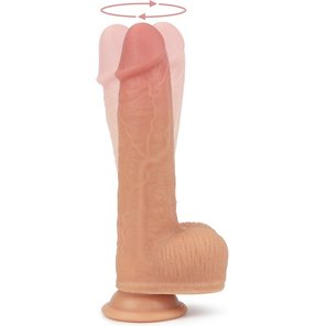  Телесный реалистичный вибратор-ротатор 8.5 Dual layered Silicone Rotating Nature Cock Anthony 21,5 см 