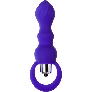  Фиолетовая анальная вибровтулка Curvy 14 см 