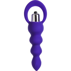  Фиолетовая анальная вибровтулка Twisty 14 см 