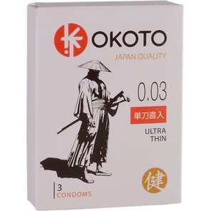  Ультратонкие презервативы OKOTO Ultra Thin 3 шт 