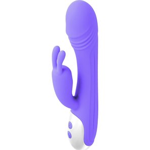  Фиолетовый вибратор-кролик Mrs. Melody 20 см 