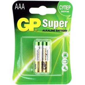  Батарейки алкалиновые GP Super Alkaline ААA/LR03 2 шт 