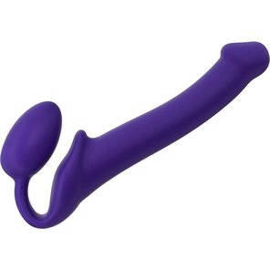  Фиолетовый безремневой страпон Silicone Bendable Strap-On size M 