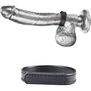  Кольцо на пенис из искусственной кожи на липучке VELCRO COCK RING 5 см 