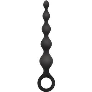  Чёрная анальная цепочка Perles D Lux Short 16,5 см 