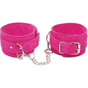  Розовые замшевые наручники Pink Wrist Cuffs 