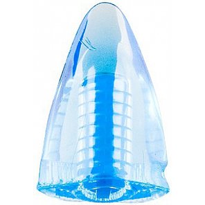  Голубой стимулятор на палец в форме языка Vibrating Tongue 