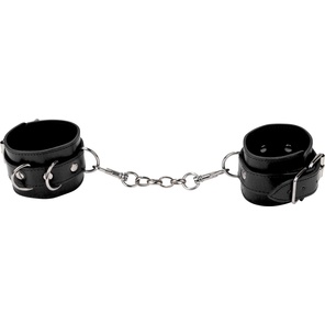  Черные кожаные наручники с заклепками 