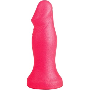  Розовый анальный фаллоимитатор с ограничительным основанием 14 см 