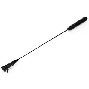  Чёрный стек с кисточками на конце и ручкой-фаллосом 62 см 