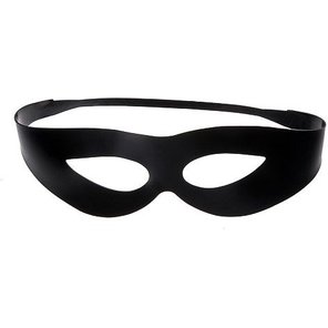  Чёрная латексная маска с прорезью для глаз 