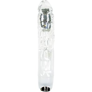  Прозрачный вибромассажёр Starburst Light Up 22,2 см 