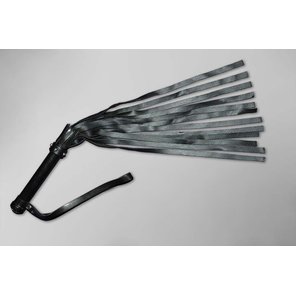  Черная маленькая кожаная плеть 45 см 