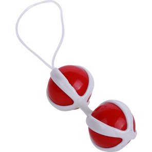  Красно-белые вагинальные шарики BE MINI BALLS 