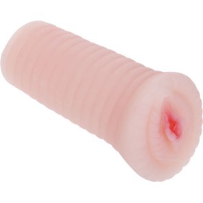  Нежная телесная вагина-мастурбатор с вибрацией 