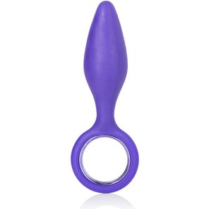 Фиолетовая анальная пробка Booty Call Booty Slider 10,3 см 