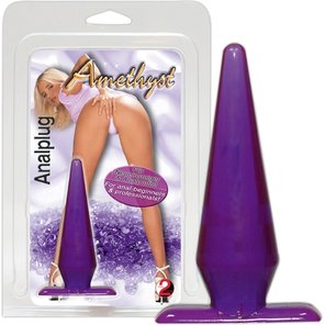  Фиолетовый анальный массажер Amethyst 10 см 