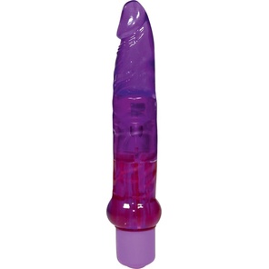  Фиолетовый гелевый анальный вибратор Jelly Anal 17,5 см 