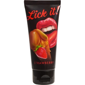  Съедобная смазка Lick It с ароматом клубники 100 мл 