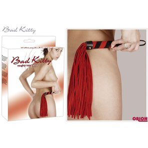  Красная замшевая плетка Bad Kitty 38 см 