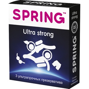  Ультрапрочные презервативы SPRING ULTRA STRONG 3 шт 