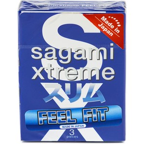  Розовые презервативы Sagami Xtreme Feel Fit 3D 3 шт 