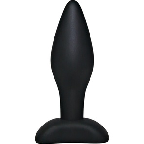  Чёрный анальный стимулятор Silicone Butt Plug Small 9 см 
