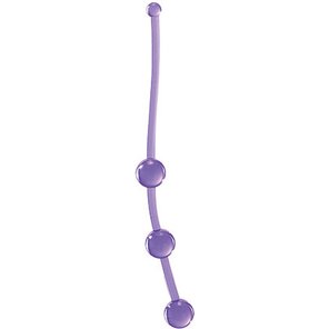  Фиолетовая анальная цепочка JAMMY JELLY ANAL 3 BEADS VIOLET 15 см 