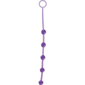  Фиолетовая анальная цепочка с 5 шариками JAMMY JELLY ANAL 5 BEADS VIOLET 38 см 