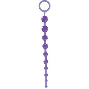  Фиолетовая анальная цепочка с 10 шариками JAMMY JELLY ANAL 10 BEADS 32 см 