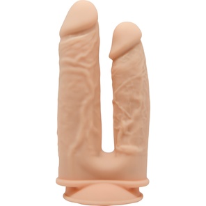  Телесный анально-вагинальный фаллоимитатор Double Penetrator 19,5 см 