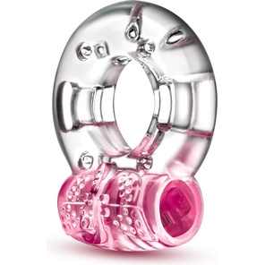  Розовое эрекционное виброкольцо Arouser Vibrating C-Ring 