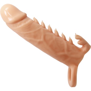  Телесная удлиняющая насадка Penis Sleeve Emmitt 17 см 