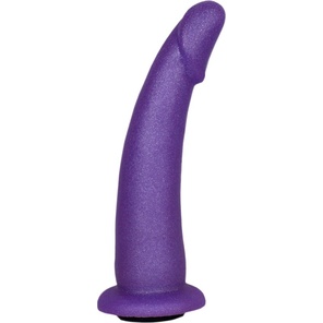  Фиолетовая гладкая изогнутая насадка-плаг 17 см 